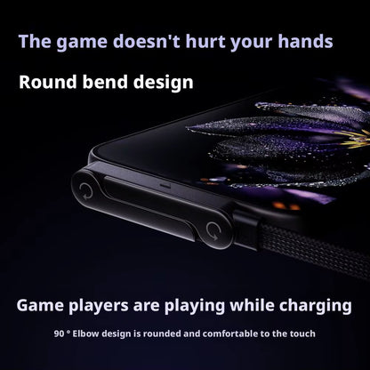 240W Type-C Fast Charging Cable Foldable Mobile Phone Holder Data Cable Multi-Angle Adjustment Non-Stop Charging Cable