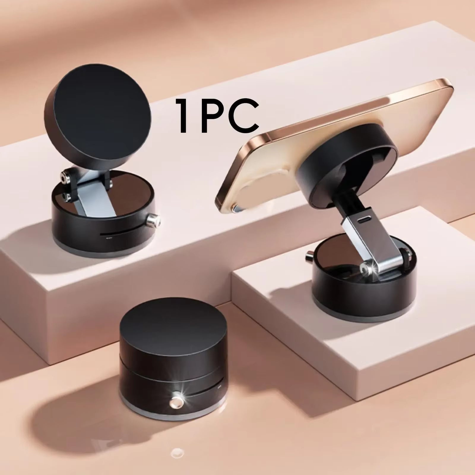 Professional Car Phone Holder with Strong Vacuum Suction Simple Install Adjustable Angle Phone Stand Mount for Vehicle